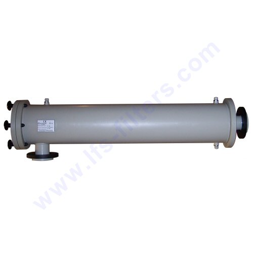 Single horizontal highflow filterhousing